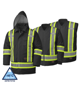 Waterproof 6 in 1 Hi-Vis Parka