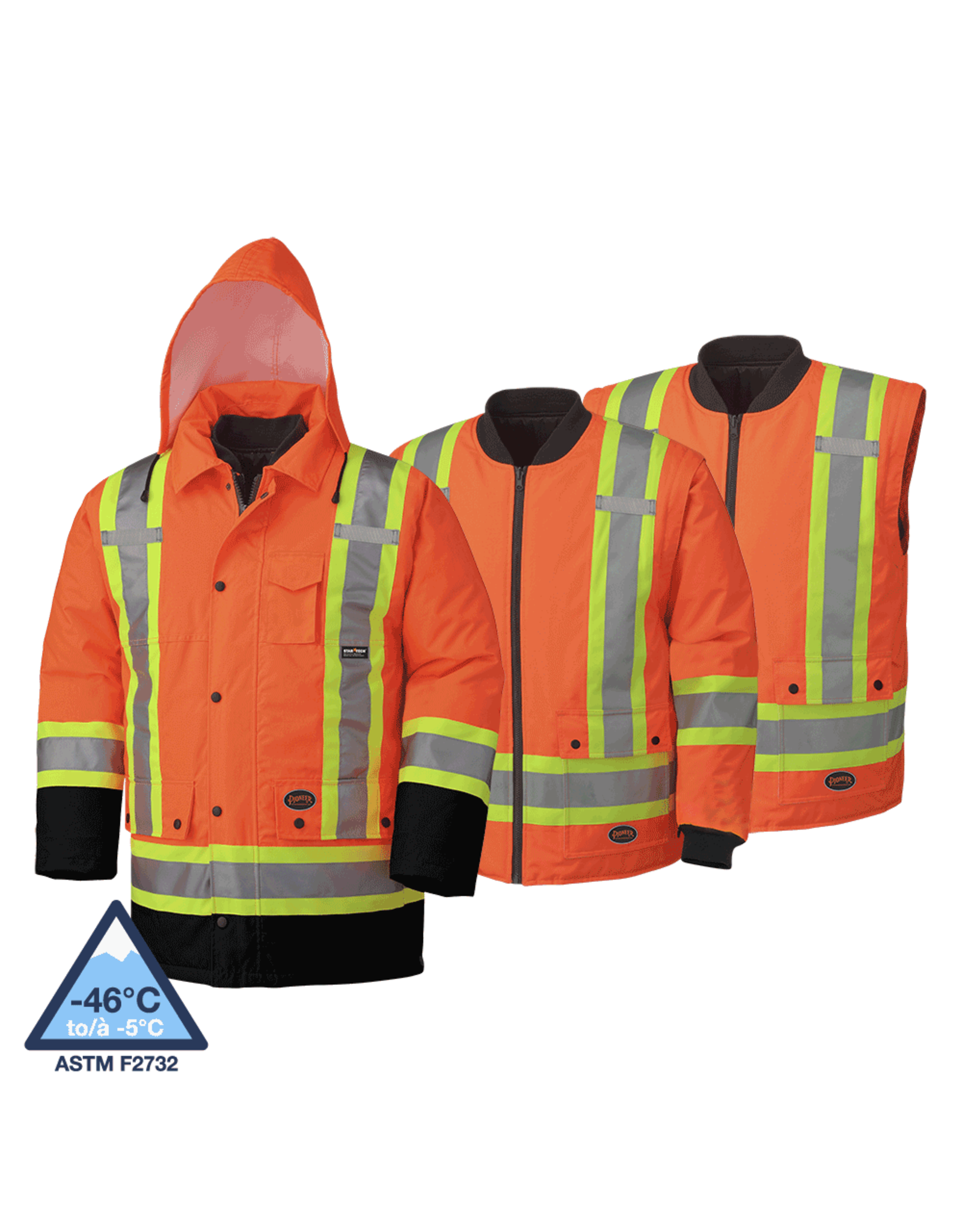 Waterproof 6 in 1 Hi-Vis Parka