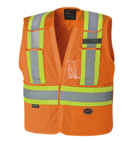 HI-VIZ Drop Shoulder Safety Tear-Away Vest -Poly Mesh