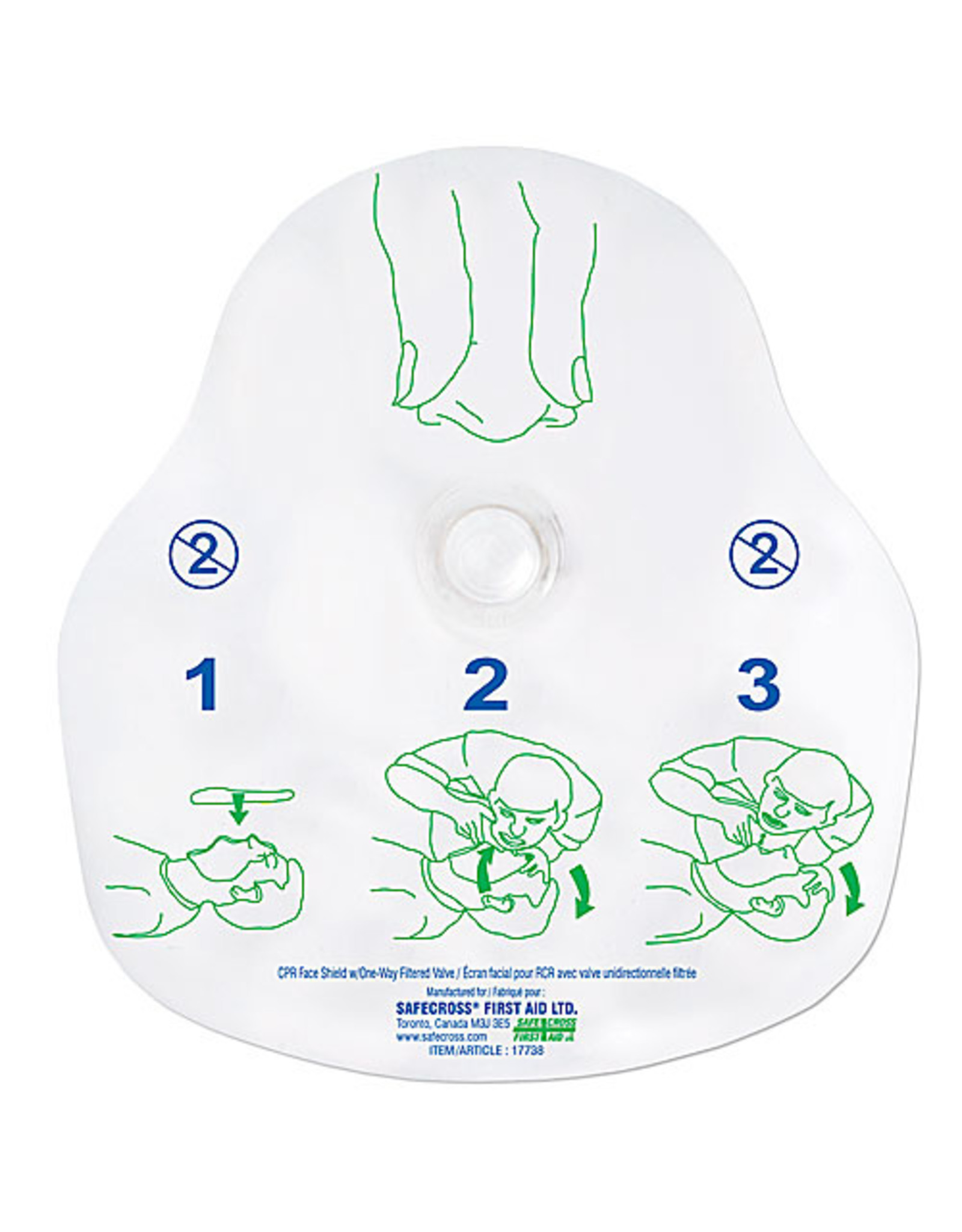 CPR Face Shield, w/One-way Filtered Valve