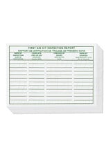 First Aid Kit Inspection Report Cards, 25's