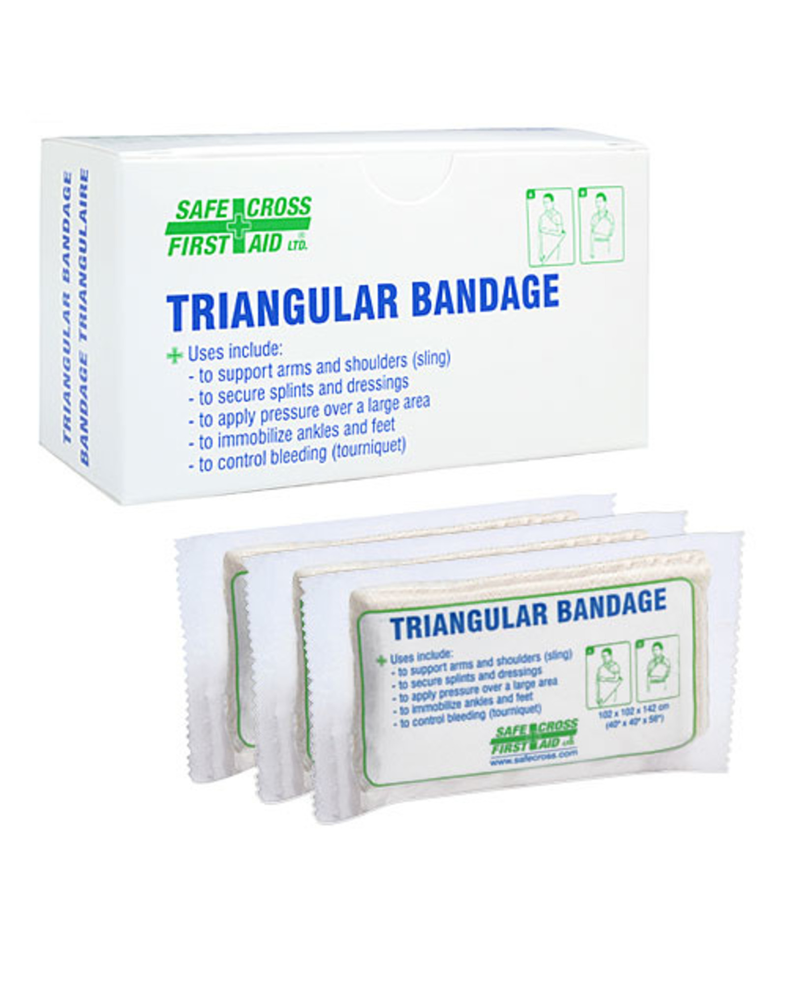 Triangular Bandage, 101.6 x 101.6 x 142.2 cm (40" x 40" x 56"), Compressed, 3/Unit Box