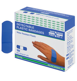 Plastic Detectable Bandages 2.5X7.6 cm, 100's