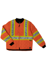 Work King Orange Quilted Safety Jacket