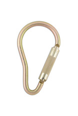 Carabiner Connector, Large Pear Shaped with 1/4 turn twist lock 2-1/4 in opening