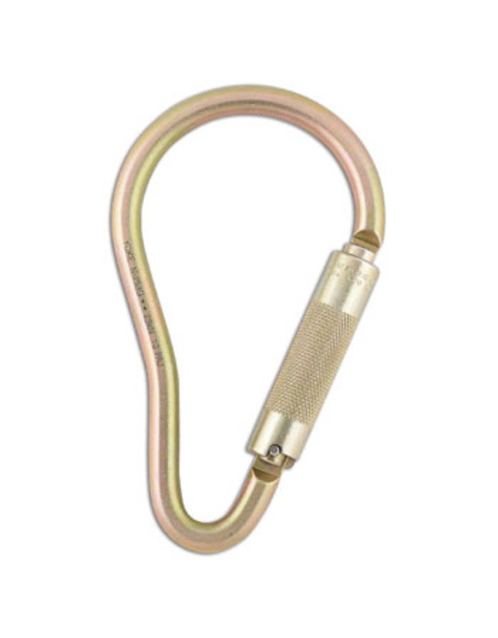Carabiner Connector, Large Pear Shaped with 1/4 turn twist lock 2-1/4 in opening