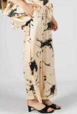 Before You Collection Watercolor Print Wide Leg Pant