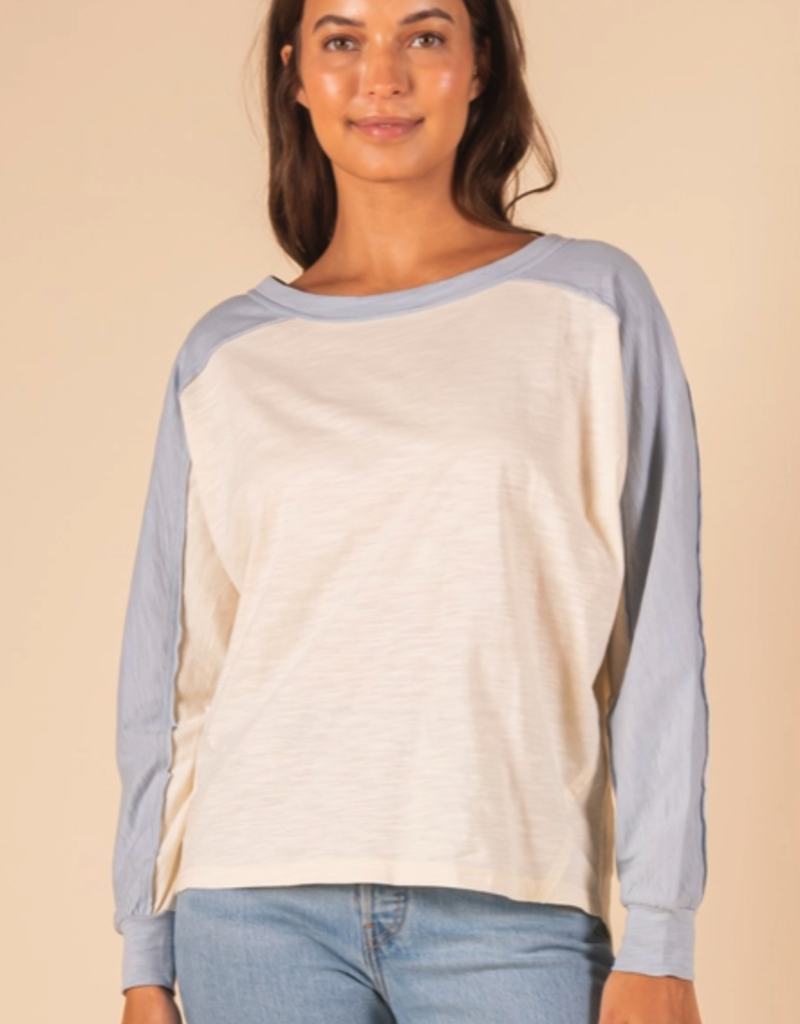 Before You Collection Contrast Long Sleeve Top