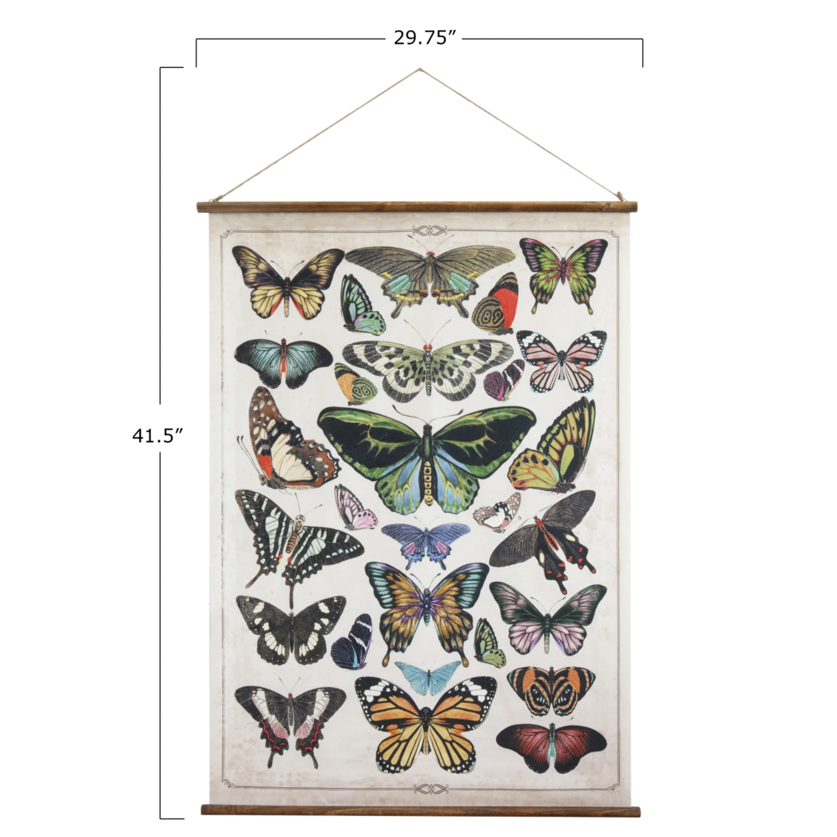 Butterfly Scroll Wall Hanging, 40"w x 42.5"h