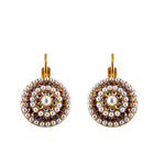 Mariana Lovable Pave Leverback Earrings "Cookie Dough" Rose Gold