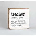 Teacher Definition Wooden Block