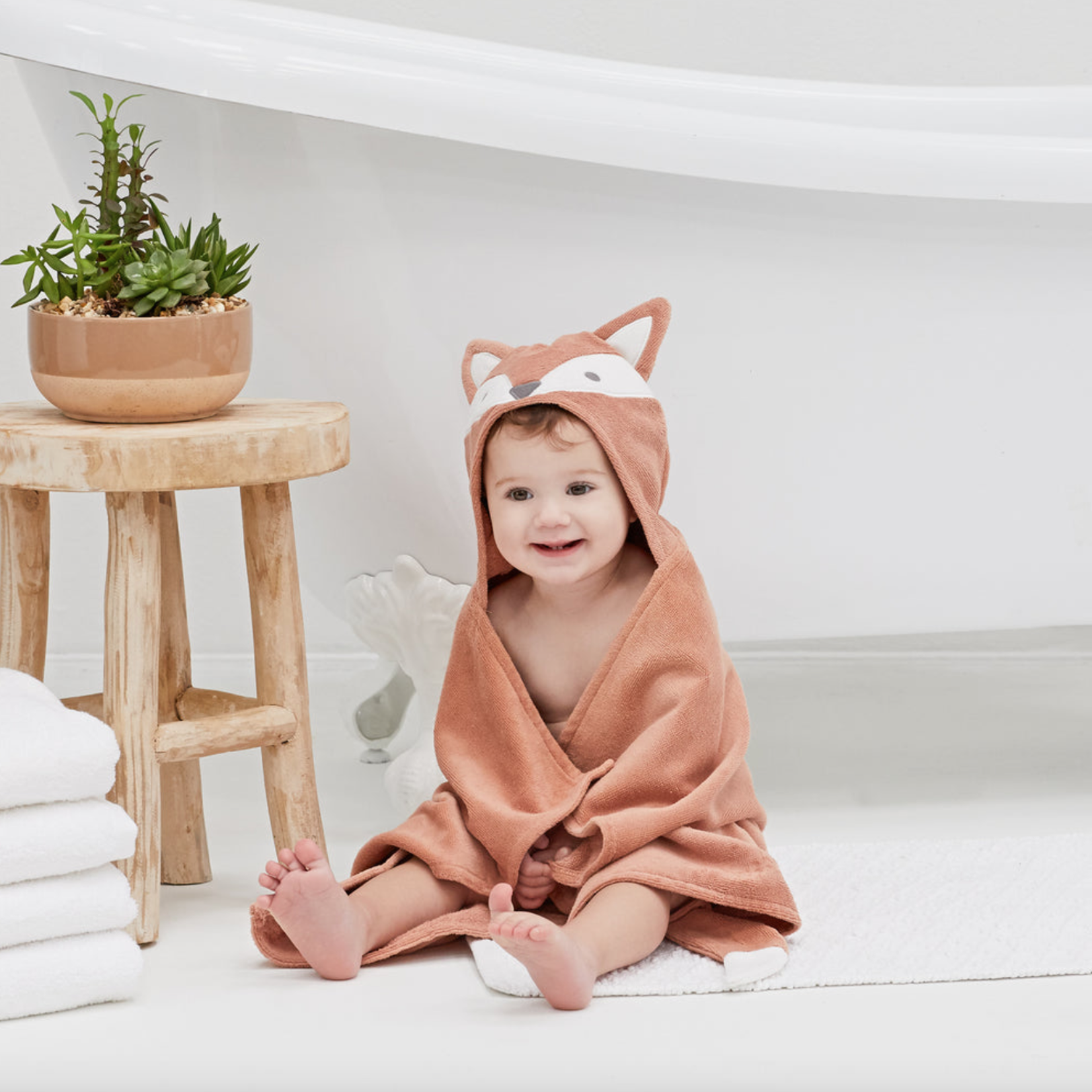 Fox Hooded Baby Bath Wrap