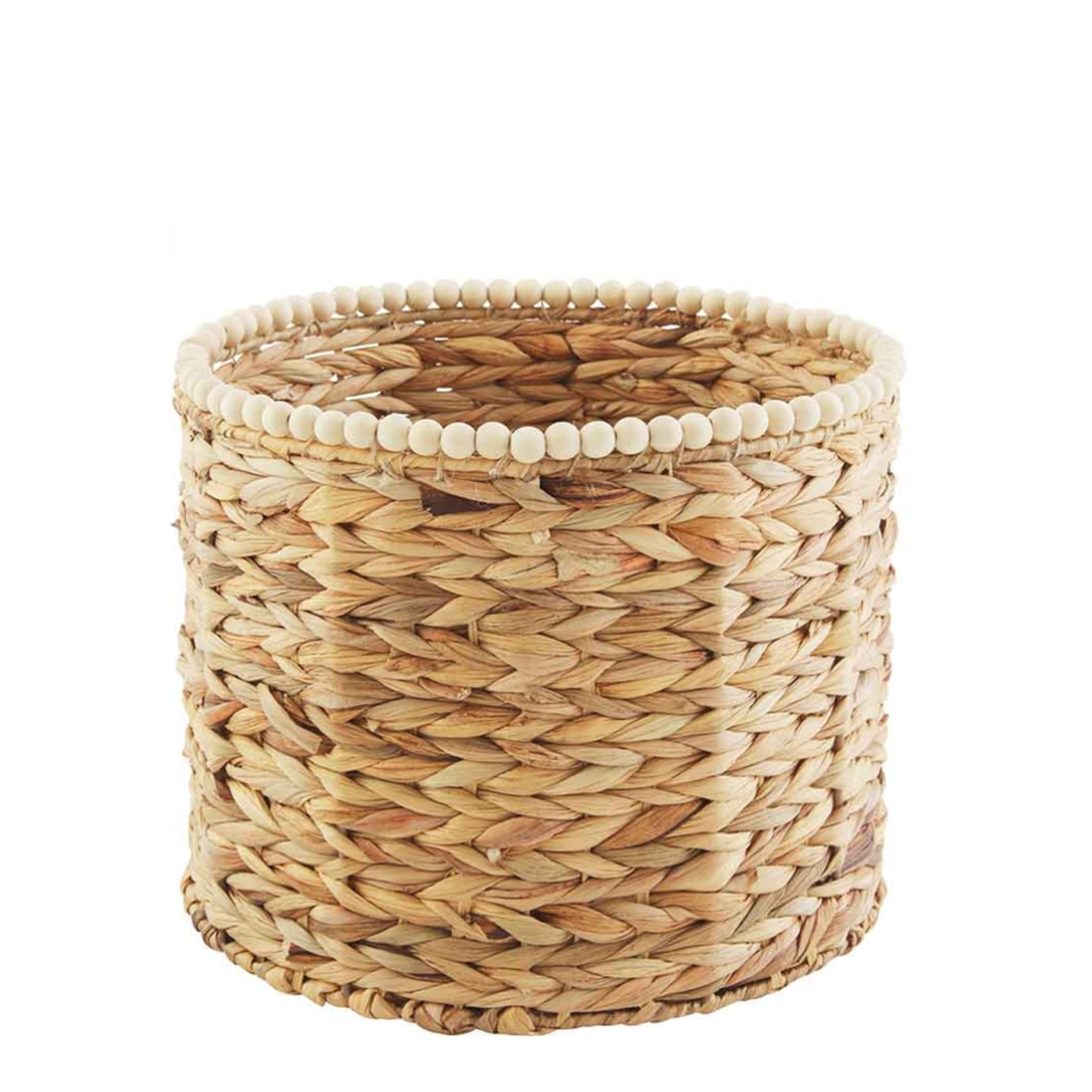 Hyacinth Beaded Basket, Small