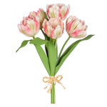 14.5" REAL TOUCH PINK PARROT TULIP BUNDLE