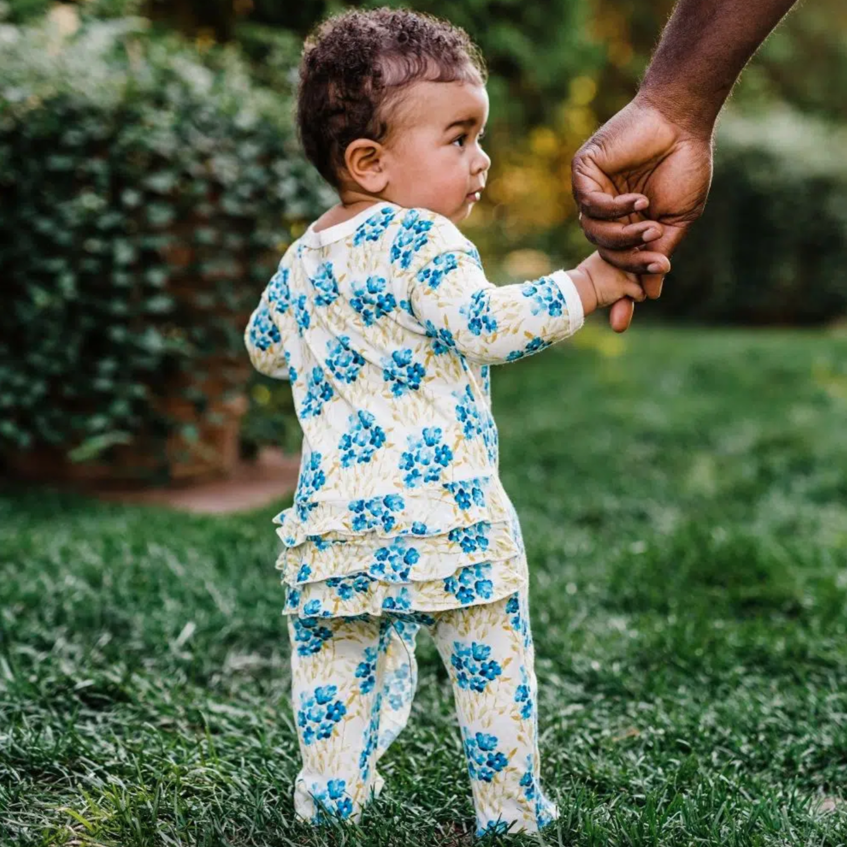 Bamboo Ruffle Zipper Footed Romper