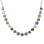 Mariana Lovable Rosette Necklace in "Butter Pecan" Rhodium