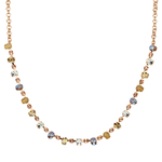 Mariana Alternating Oval and Round Necklace "Peace" Rose Gold