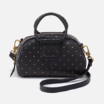 HOBO HOBO - Sheila Small Satchel Black and Gold Stars Pebbled Leather