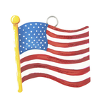 Waving Flag Charm