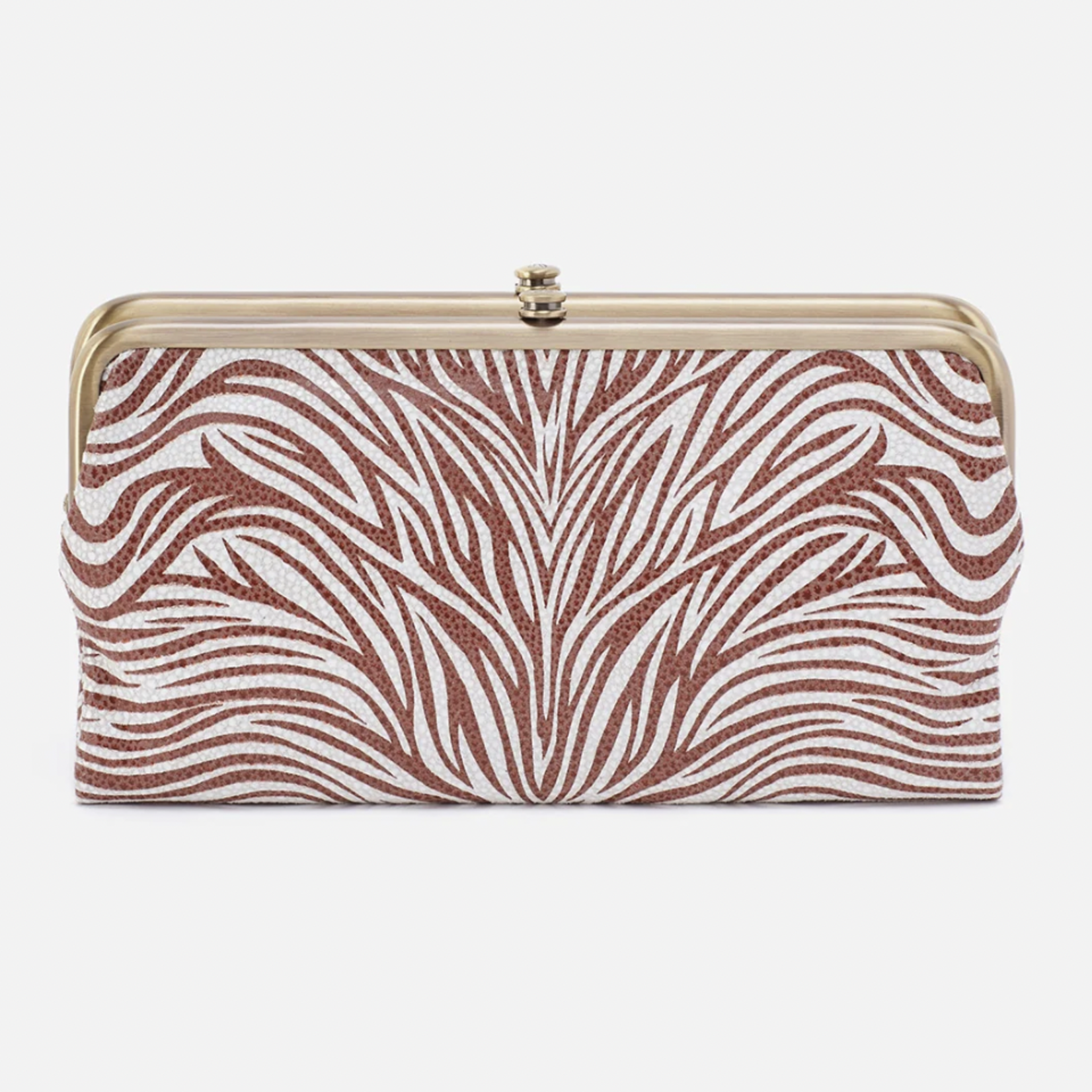 HOBO HOBO - Lauren Wallet Ginger Zebra Printed Leather