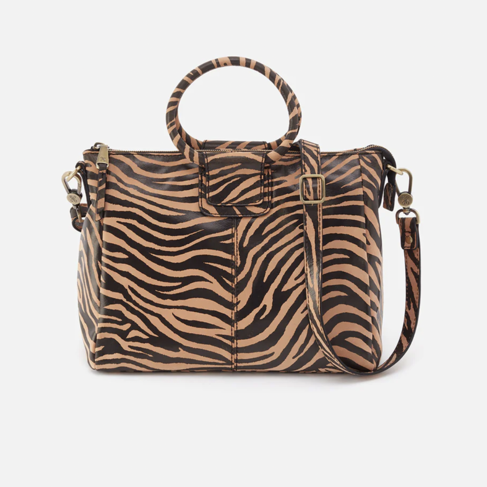 HOBO HOBO - Sheila Medium Zebra Stripes Printed Leather