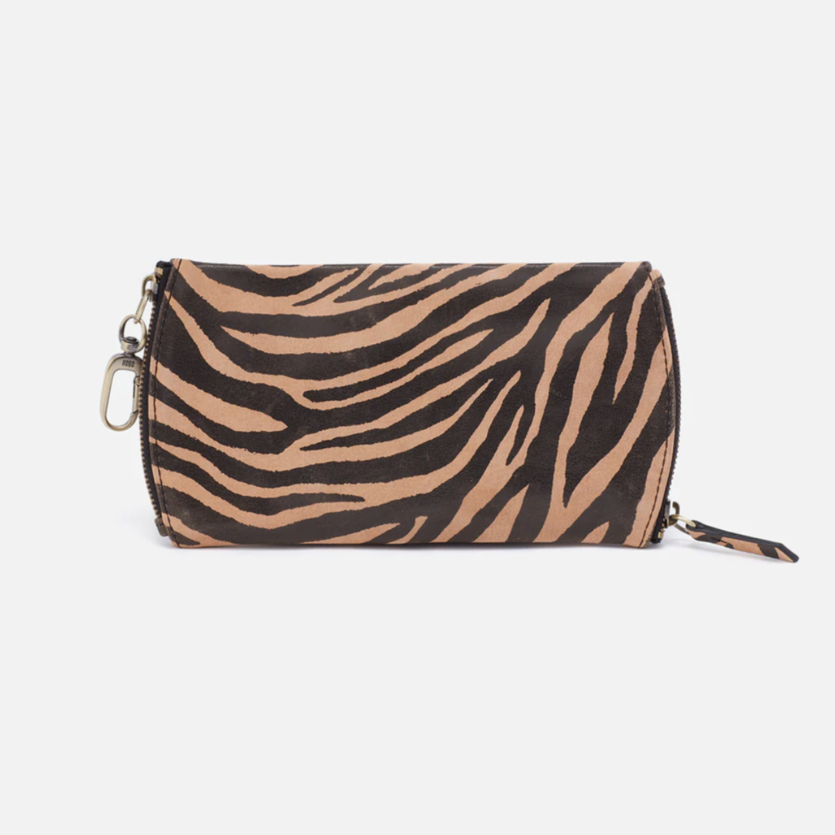 Hobo Spark Wristlet Printed Canvas Ginger Zebra