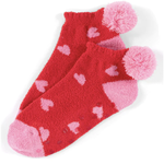 Hearts Home Socks - Red