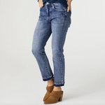 EverStretch Straight Ankle Jeans with Contrast Bottom