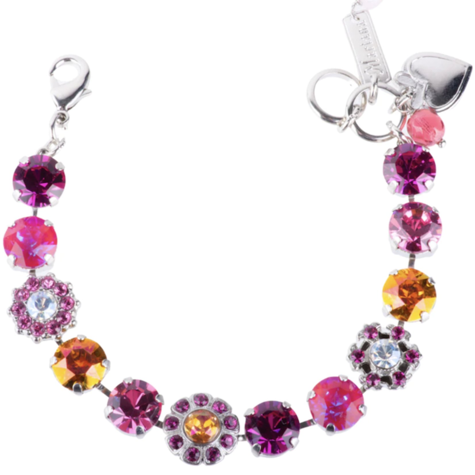 Mariana Large Floret Bracelet in "Bougainvillea" Rhodium