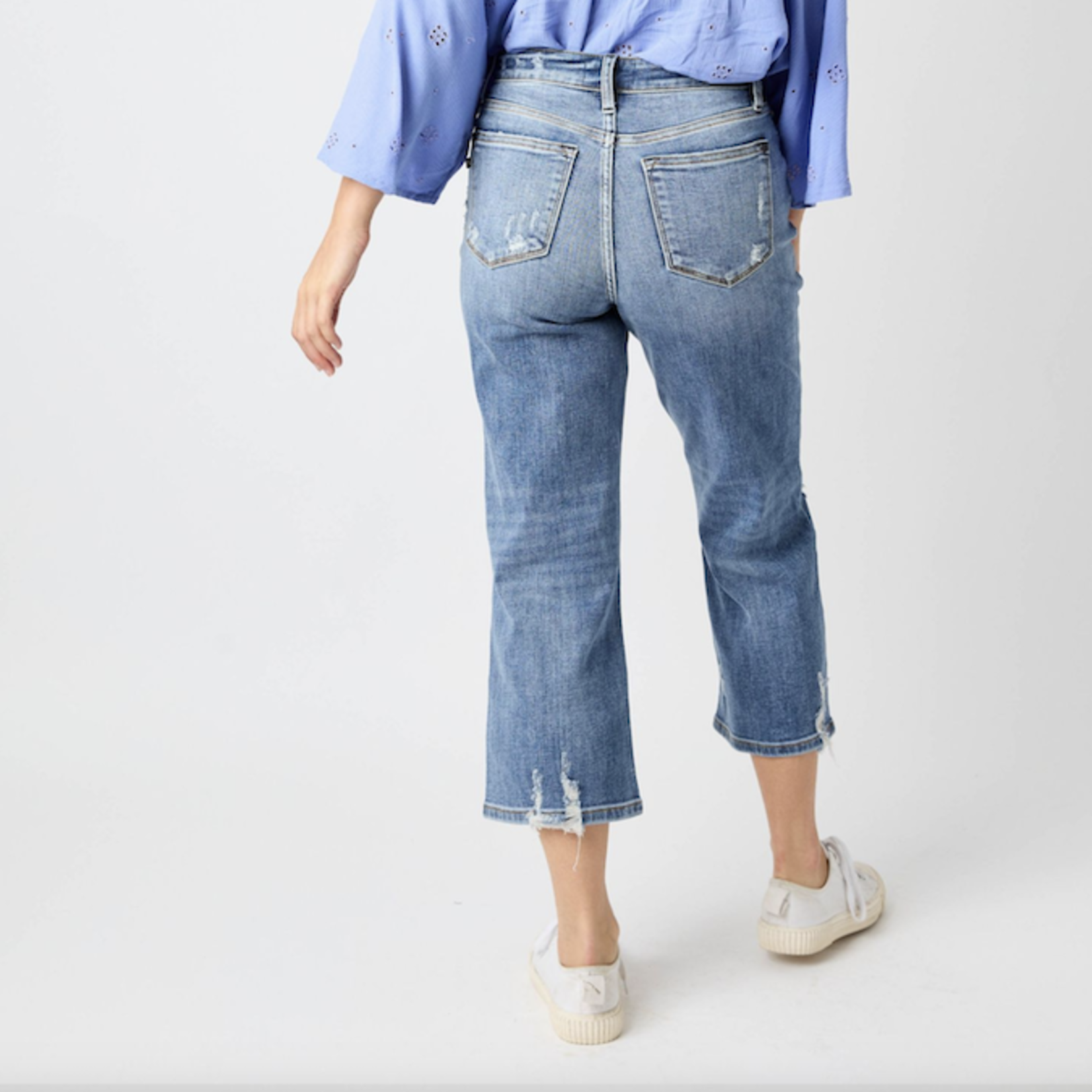 Judy Blue Judy Blue High-Waist Wide Leg Crop Jeans