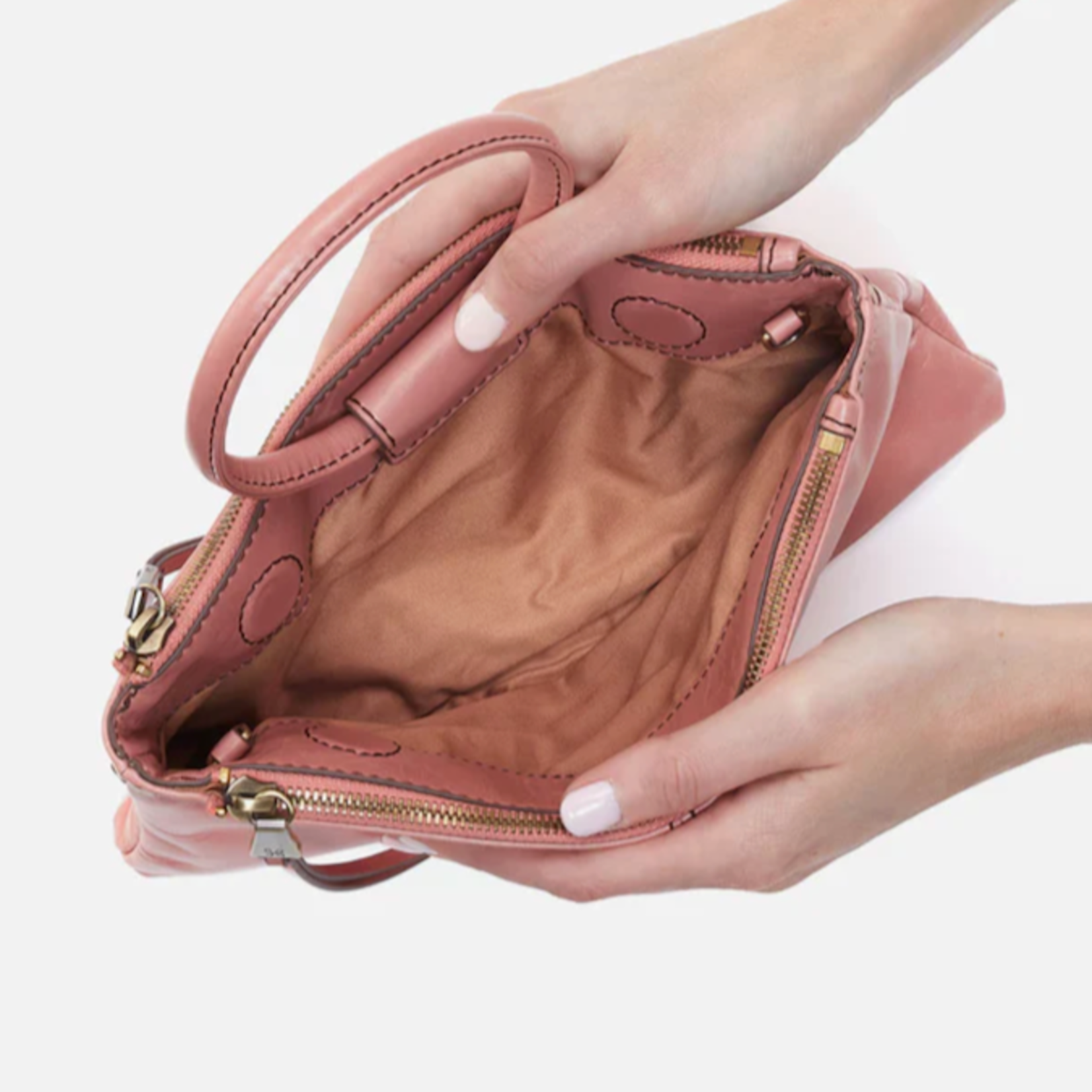 HOBO HOBO - Sable Wristlet Rose Polished Leather