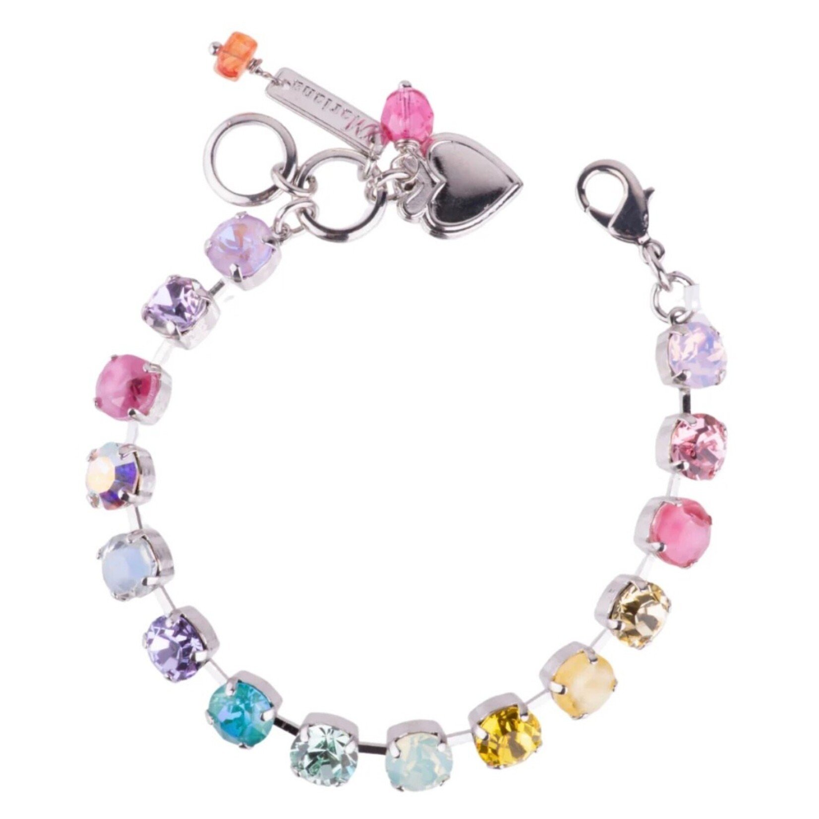 Mariana Medium Everyday Bracelet "Saltwater Taffy" Rhodium