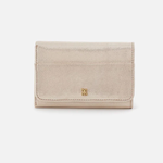 HOBO HOBO - Jill Trifold Wallet Sand Shimmer Metallic Leather
