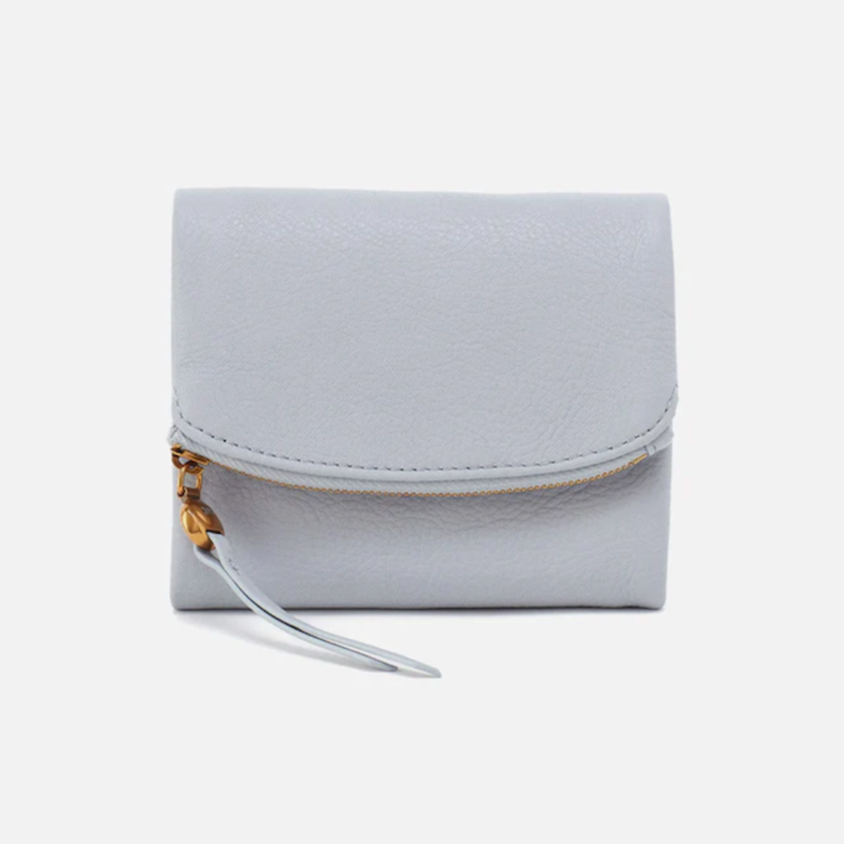 HOBO HOBO - Fern Medium Trifold Wallet Blue Pearl Pebbled Leather