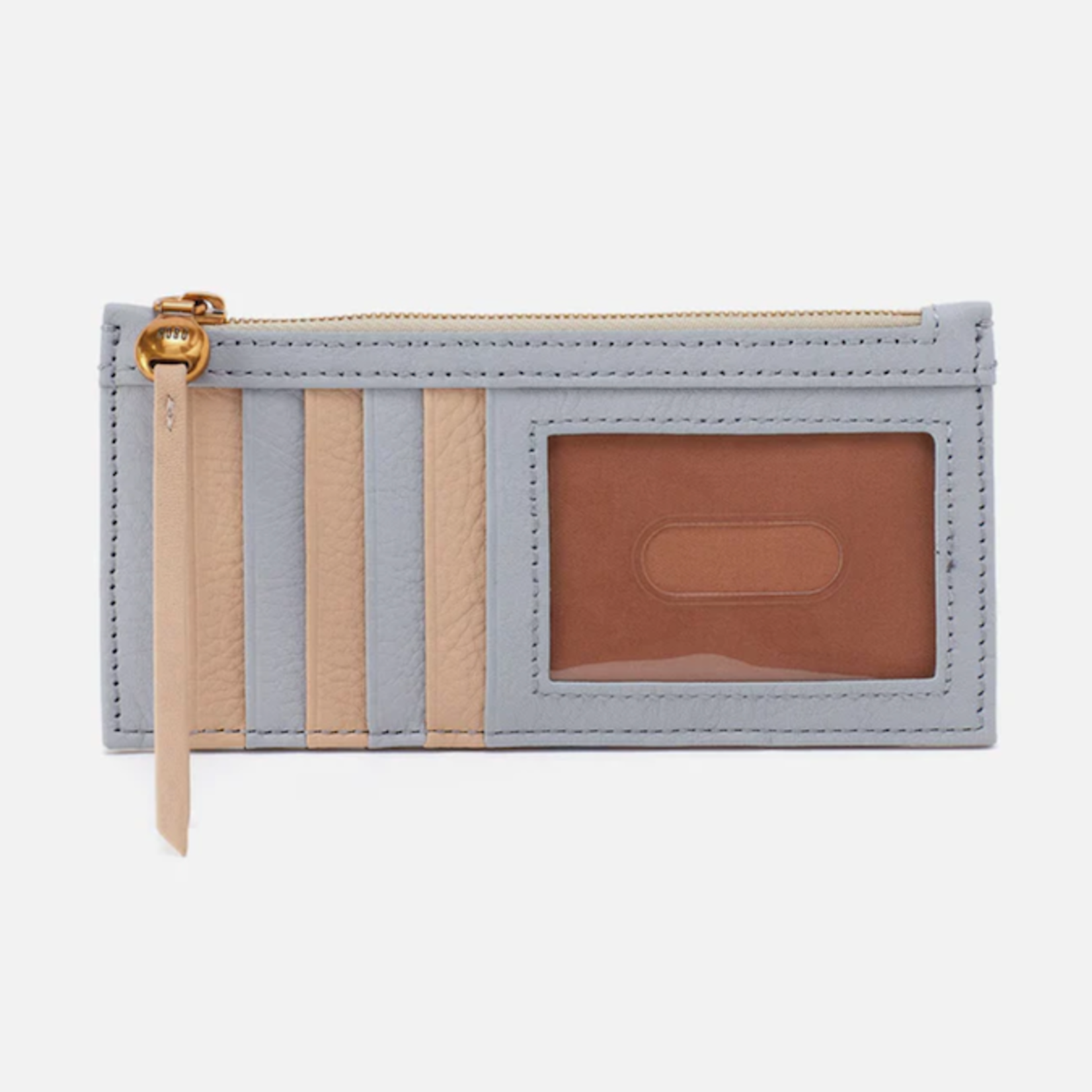 HOBO HOBO - Carte Card Case Blue Pearl Pebbled Leather