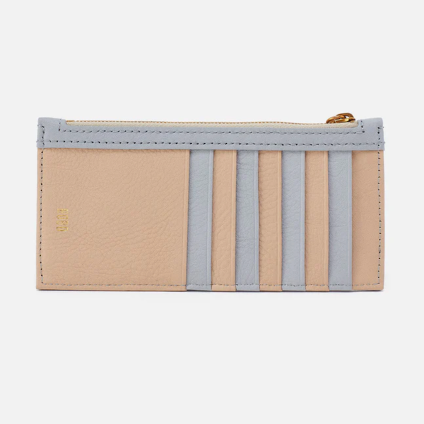 HOBO HOBO - Carte Card Case Blue Pearl Pebbled Leather