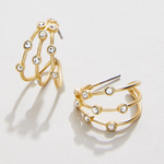 Barratt Hoop Earrings - Crystal