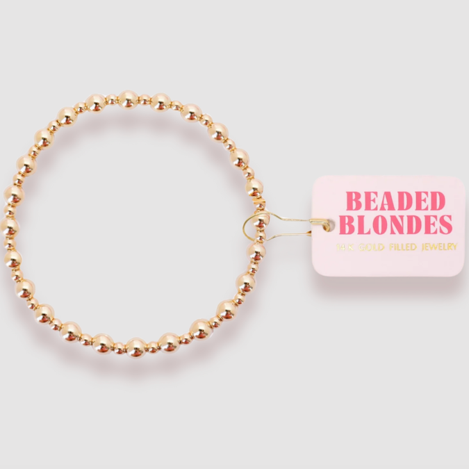 Beaded Blondes Katy Bracelet Silver with Gold - Petite main image 0