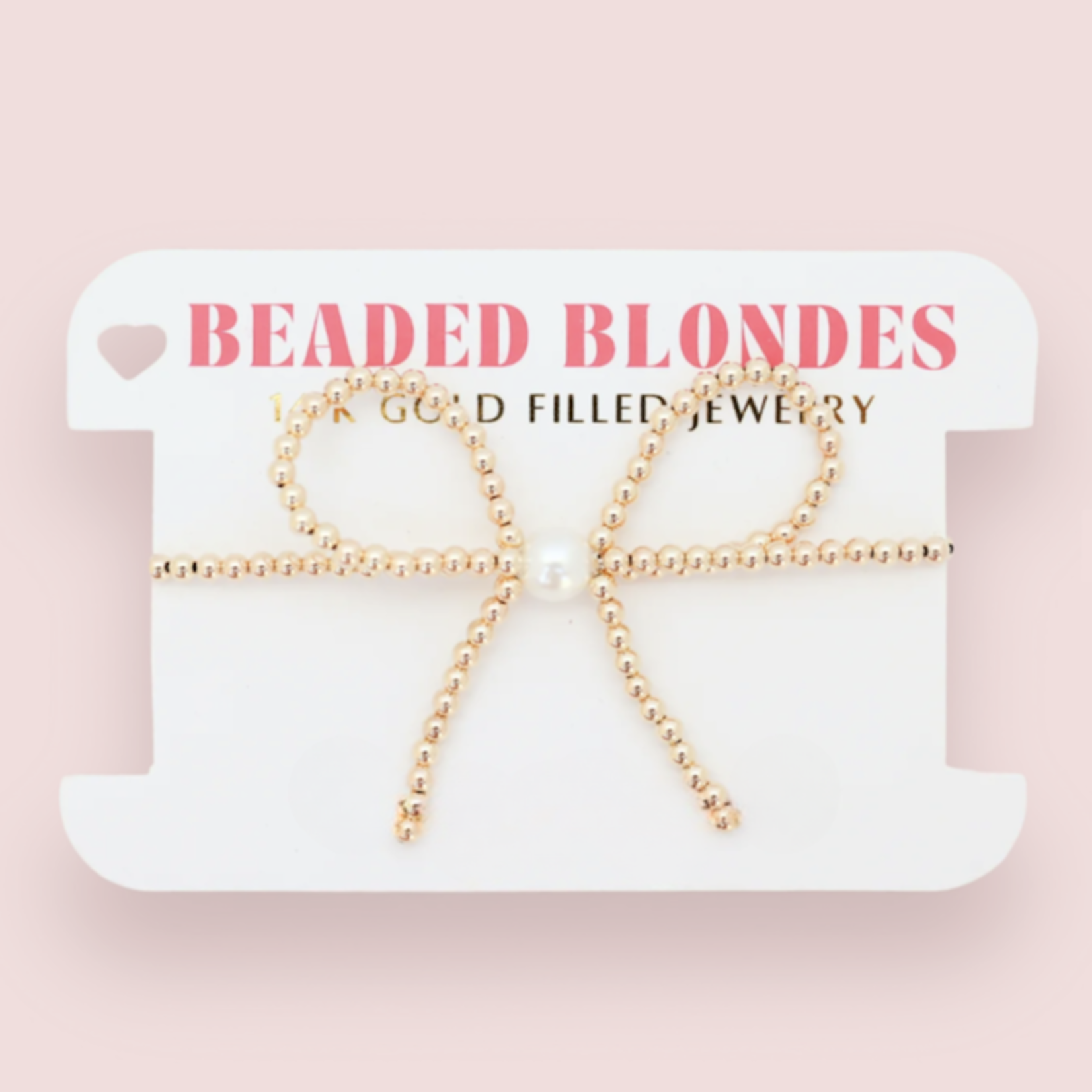Beaded Blondes Gold Bow Bracelet