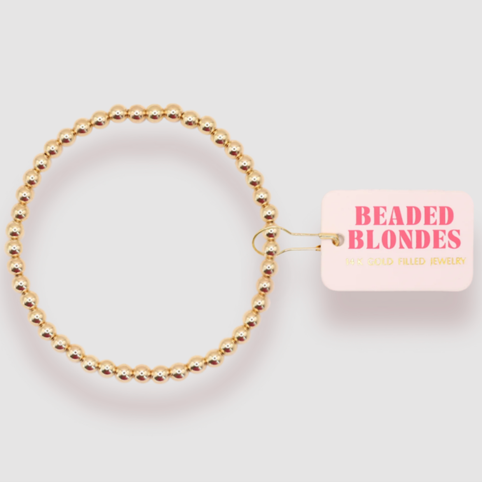 Beaded Blondes 4mm Gold Beaded Bracelet