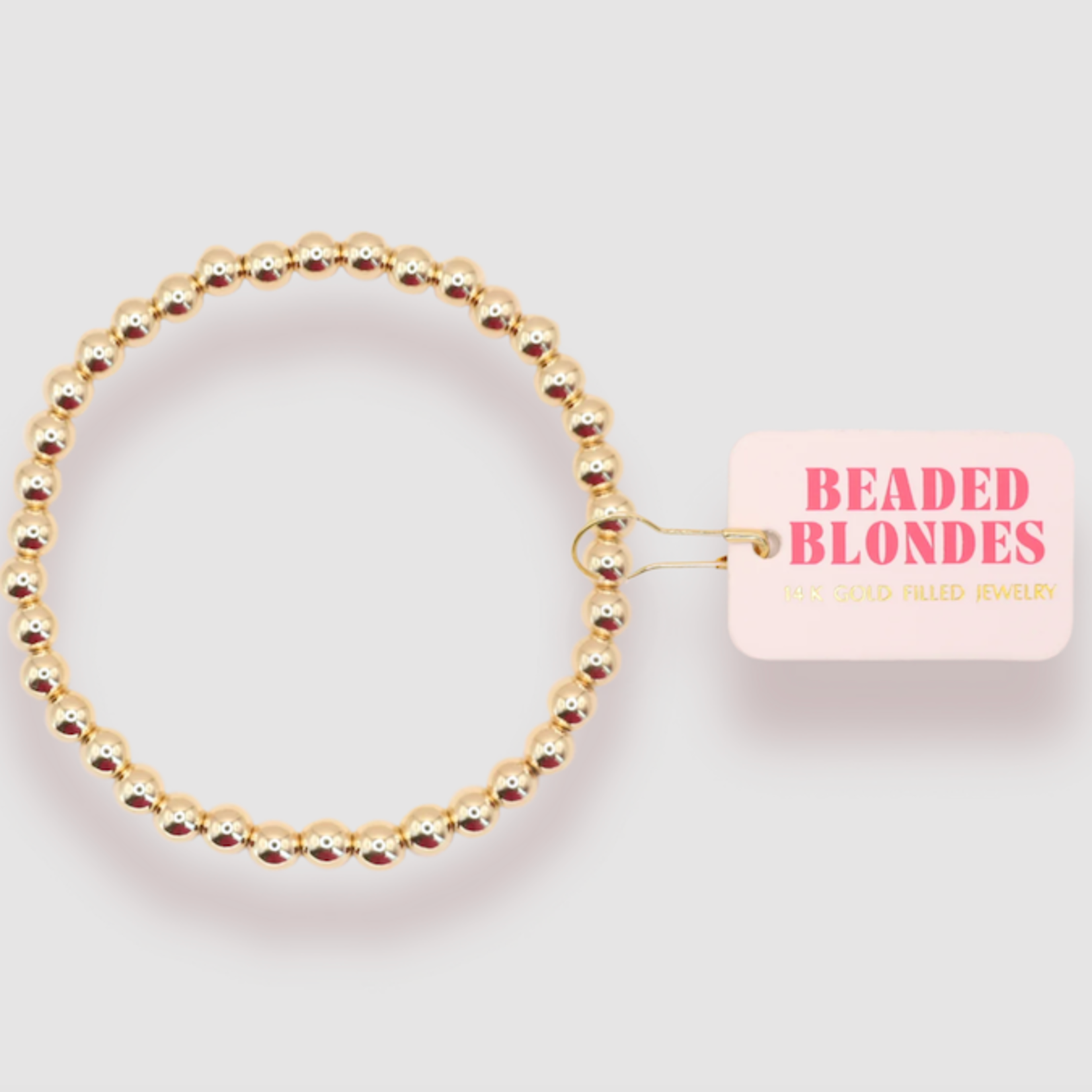 Beaded Blondes 5mm Gold Beaded Bracelet