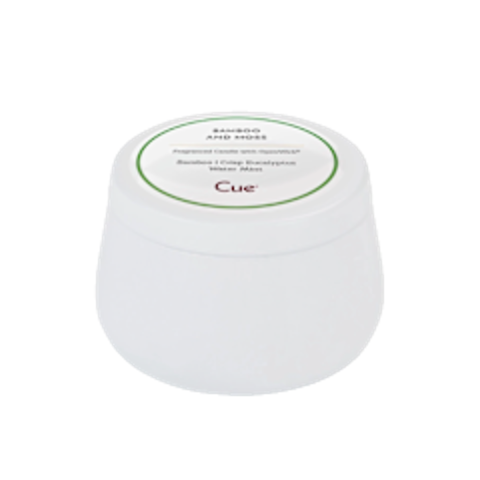 Cue White Candle, 3.5 oz -  Bamboo and Moss