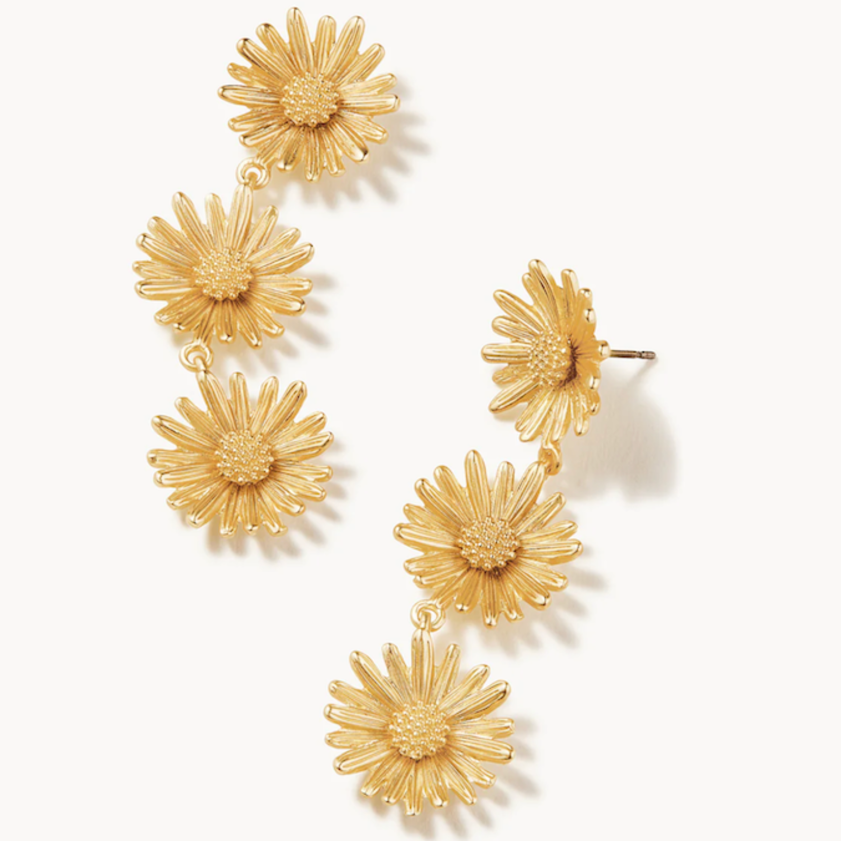 Daisy Dangle Earrings - Gold
