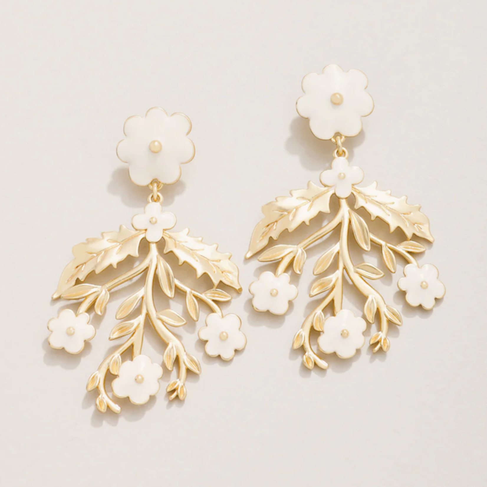 Delphinium Earrings - Cream