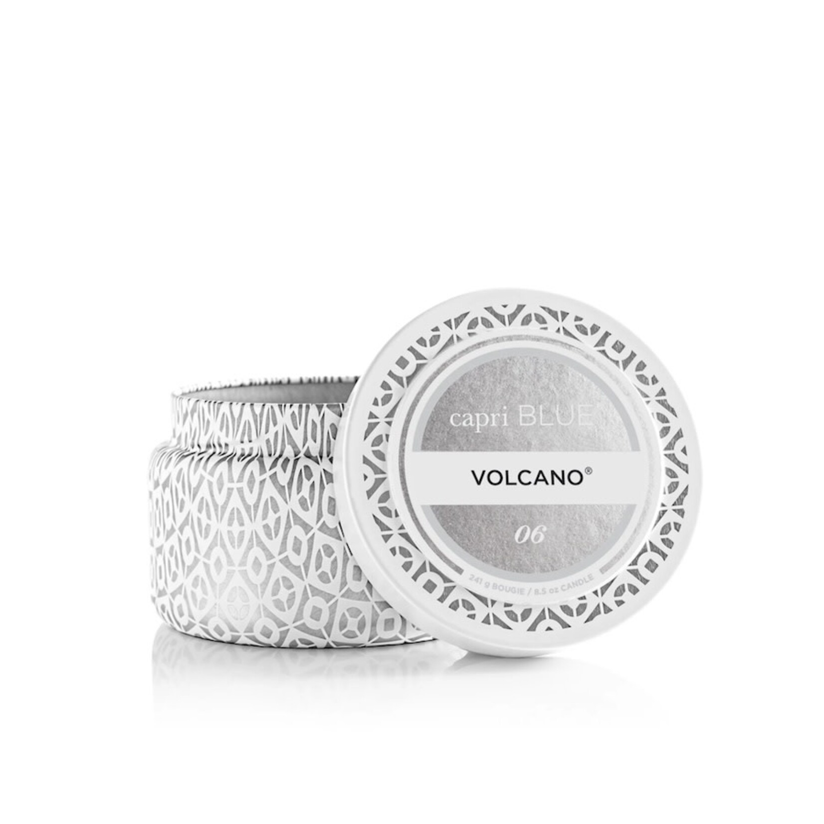 Volcano - White Printed Travel Tin Candle - 8.5 oz.