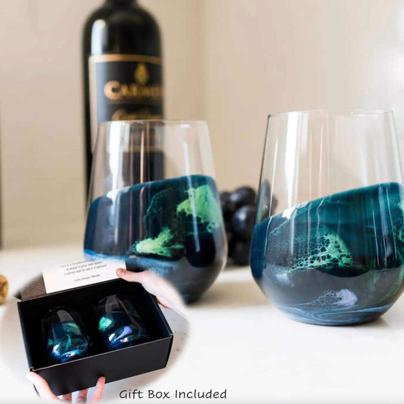 Resin Wine Glass, Set of 2