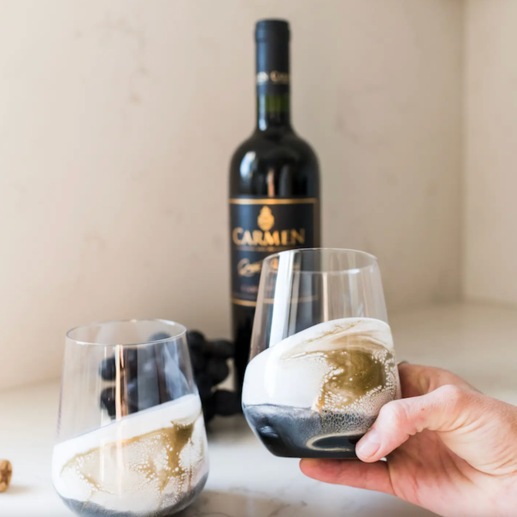 Resin Wine Glass, Set of 2