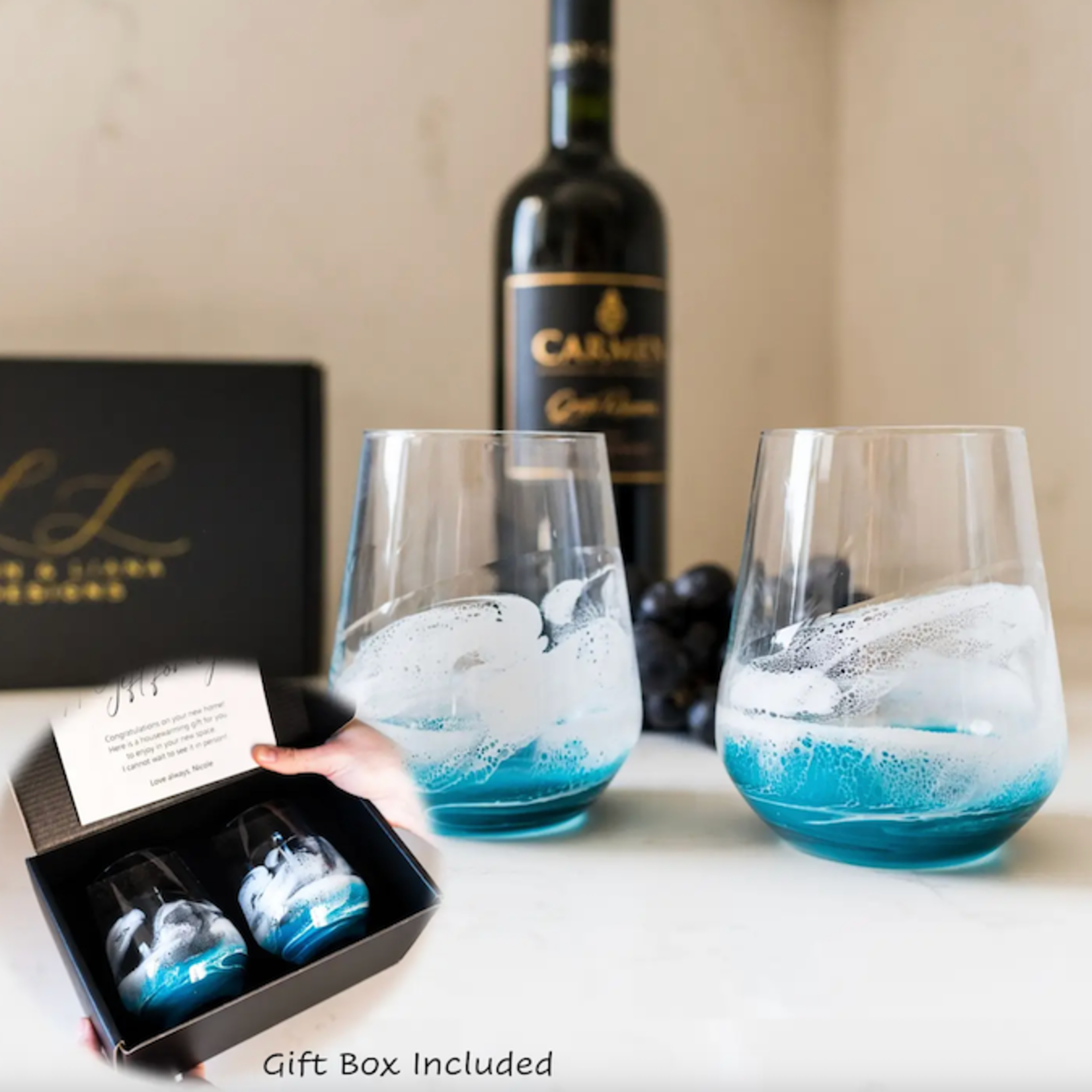 Resin Wine Glass, Set of 2