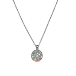 Mariana Guardian Angel Pendant "Pearl Aurora Borealis" Rhodium