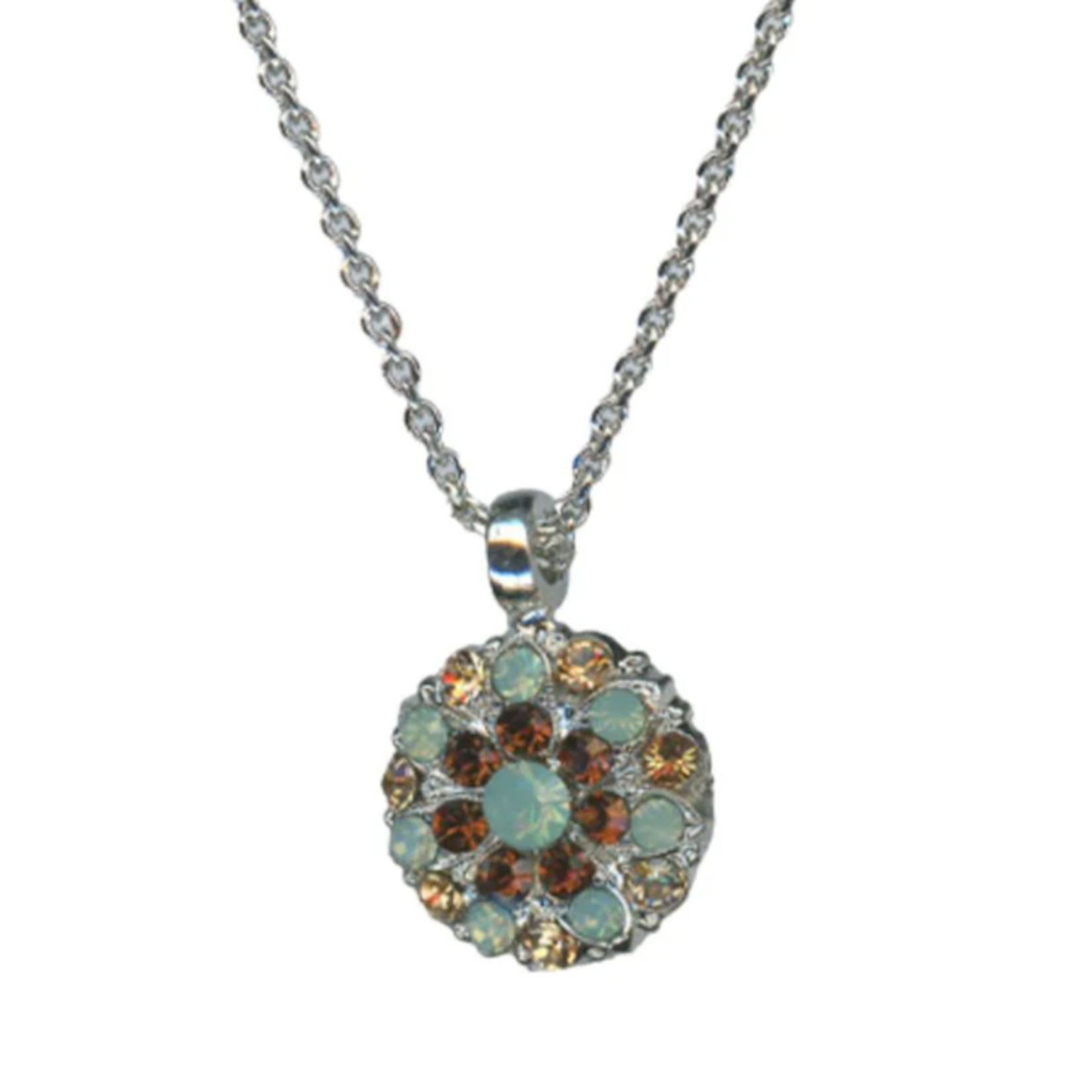 Mariana Guardian Angel Pendant "Chrysolite Shadow" Rhodium